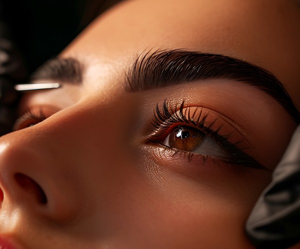 woman-with-make-up-brush-her-eye-pair-gold-eyeliner